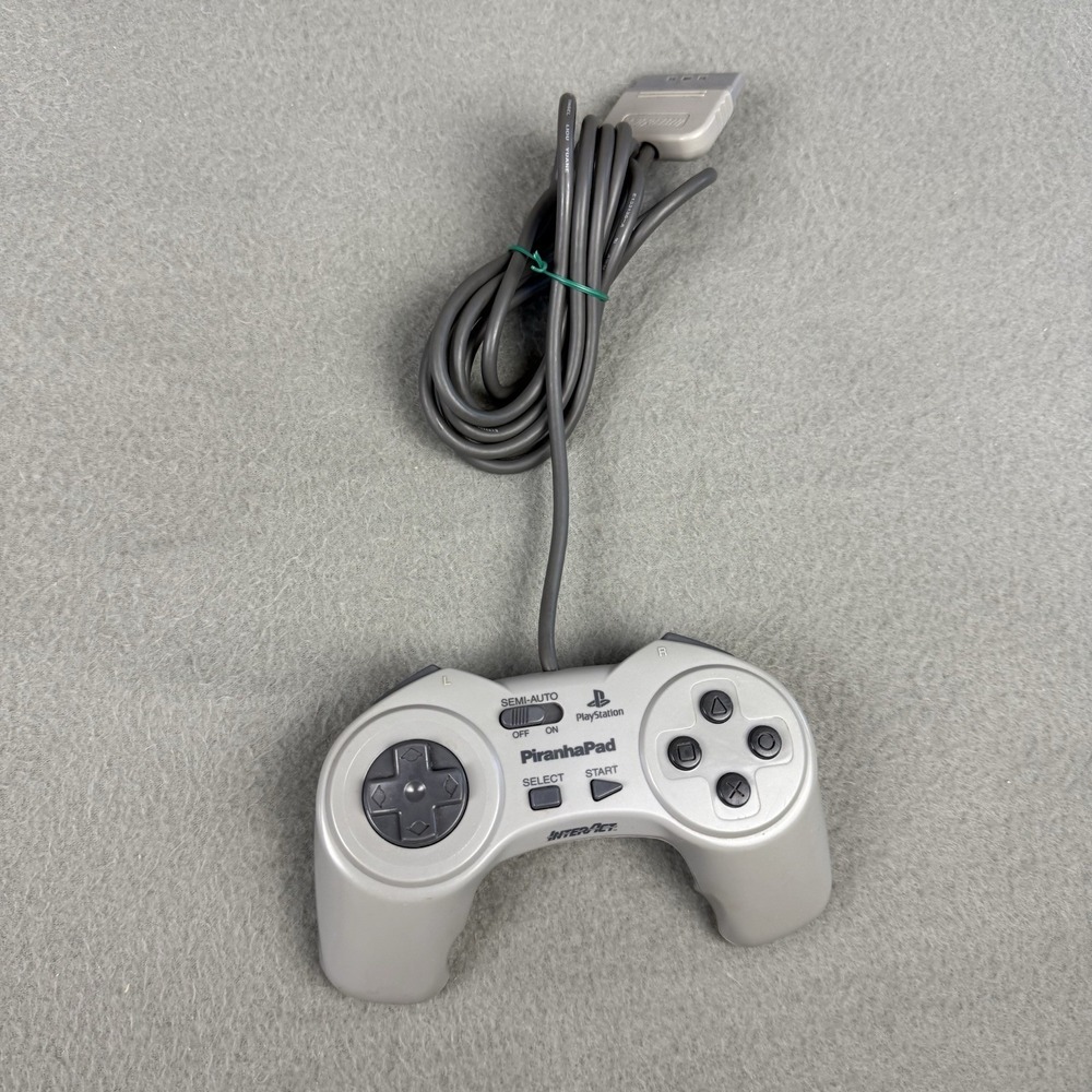 Piranha Pad Playstation 1 Gray Wired Controller for PS1 SV-100 Tested